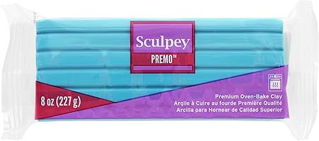 Sculpey Premo Polymer Oven-Bake Clay, Turquoise, Non Toxic, 8 oz. bar