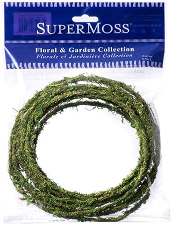 SuperMoss (22721) Moss Floral Wire, Green, 12 ft.