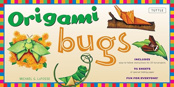 Origami Bugs Kit: Kit with 2 Origami Books, 20 Fun Projects and 98 Origami Papers: This Origami for Beginners Kit is Great for Both Kids and Adults