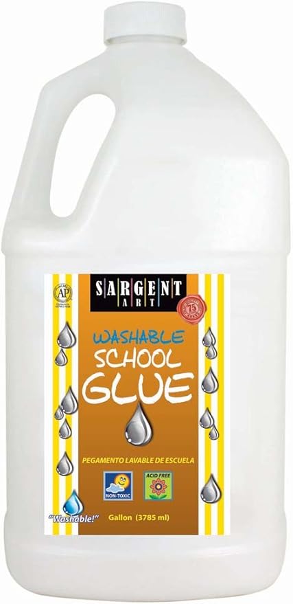 Sargent Art 22-1205 1-Gallon Washable School Glue,Paper White