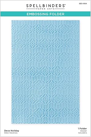 Spellbinders Deco Holiday Embossing Folder, Clear