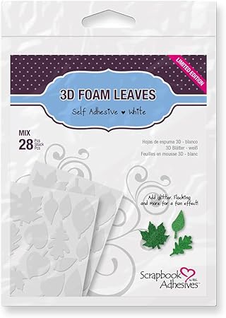 3L Corporation Self-Adhesive Scrapbook Foam Embellishment Shapes, Leaves