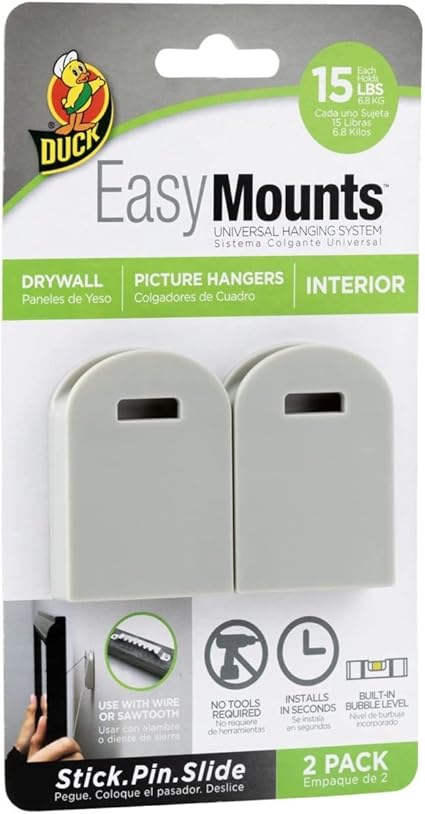 Shurtech Brands DUC287393 Drywall EasyMounts Interior Wall Picture Hanger White