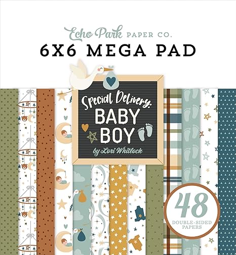 Special Delivery Baby Boy Cardmakers 6X6 Mega Pad