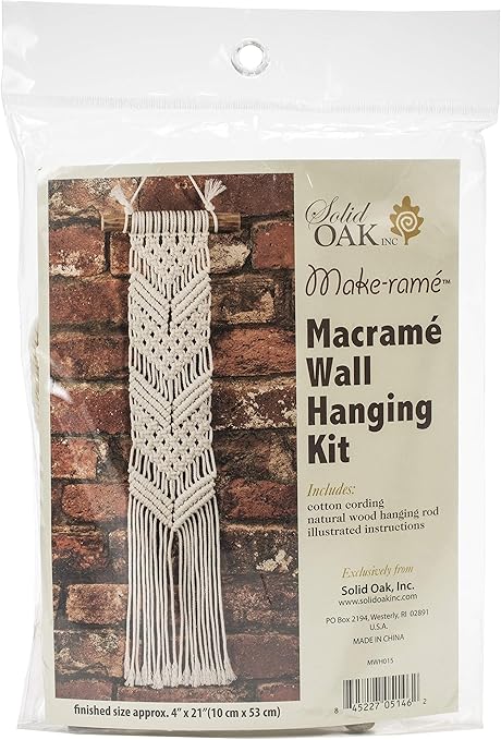 Solid Oak Small Format Macrame Kit-Chevrons