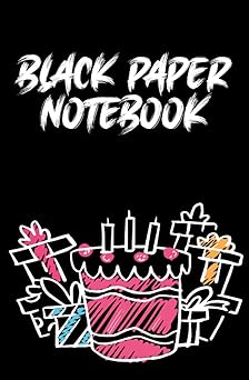 Black Paper Notebook With Lined Pages, Black Paper Sketchbook, And Drawing Pad For Artists, Perfect For Sketching, Writing, Doodling, And Calligraphy ... Pencils, Paints, 5.25 x 8 in: 100 pages