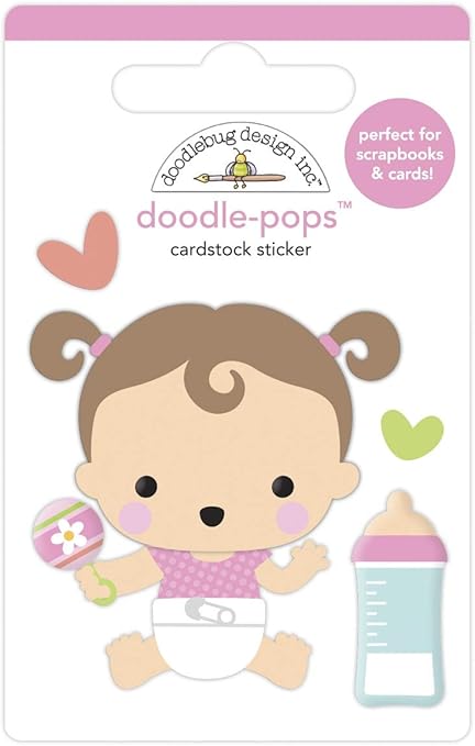 DOODLEBUG DESIGN Doodle-POPS 3D STCKR SWT, Sweet Girl, Bundle of Joy