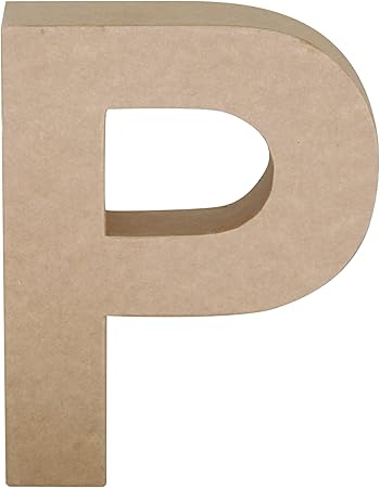 Papier Mache Paper Mache Letter P, 7