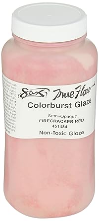 Sax True Flow Colorburst Glaze, Firecracker Red, 1 Pint - 451484