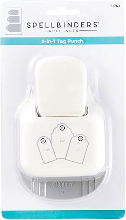 Spellbinders 3-in-1 3 in 1 Tag Punch, White