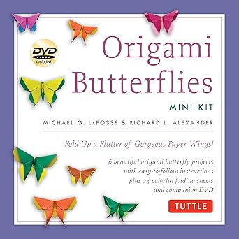 Origami Butterflies Mini Kit: Fold Up a Flutter of Gorgeous Paper Wings!: Kit with Origami Book, 6 Fun Projects, 32 Origami Papers and Instructional DVD