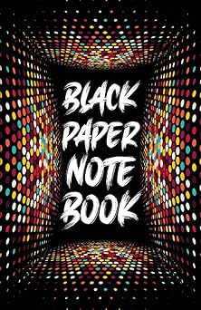 Black Paper Notebook With Lined Pages, Black Paper Sketchbook, And Drawing Pad For Artists, Perfect For Sketching, Writing, Doodling, And Calligraphy ... Pencils, Paints, 5.06 x 7.81 in: 100 pages