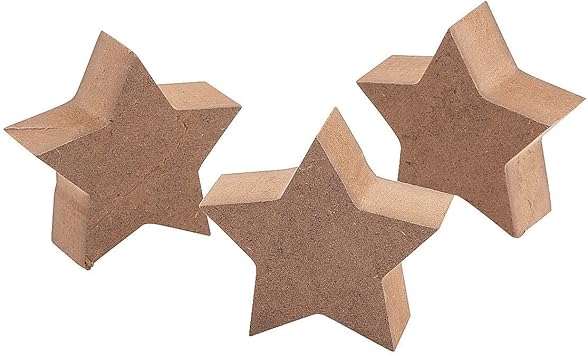 DIY Unfinished Wood Stars - 6 Pieces