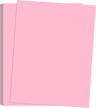 NextDayLabels - Pastel Pink Card Stock, Letter Size, 67/65 lb. (176/190 gsm) 50 Sheets Per Pack, Great For Awards, Diplomas, Mounting Invitations, and Much More (Pastel Pink, 8-1/2