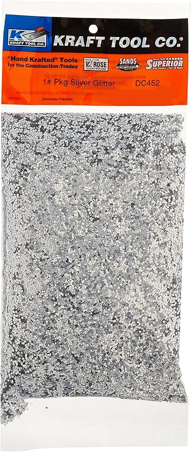 Kraft Tool DC452 Silver Glitter, 1-Pound