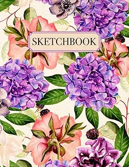 Floral Sketchbook: Pastel Botanical Drawing Notebook with Charming Flowers Design | 8.5