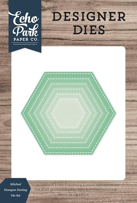 Echo Park Paper Company Stitched Hexagon Nesting Set die