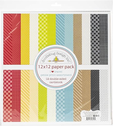 DOODLEBUG DESIGN INC. 6419 Paper Petite, Heart Travel, 12 Designs/1 Each