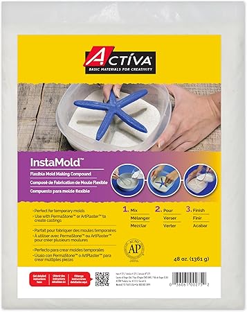 Activa InstaMold Temporary Mold Compound, 48-oz (1.36kg) | Create Quick, Perfect Reproductions of 3D Objects