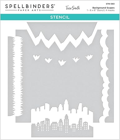 Spellbinders Background Scapes Stencils, Clear