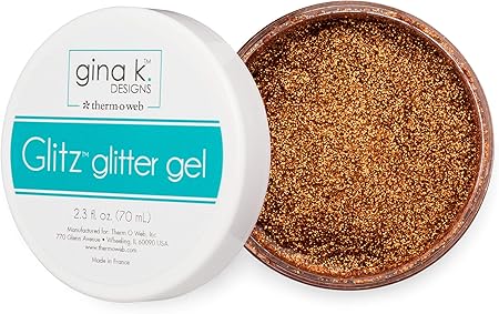 Gina K. Designs for Therm O Web Glitz Glitter Gel, Sweet Mango, 2.3 Ounces