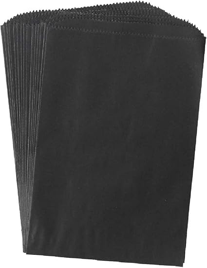 Hygloss Products Paper 1000 Pinch Bottom Colorful Arts and Crafts Bags-6 x 9 Inch, Black