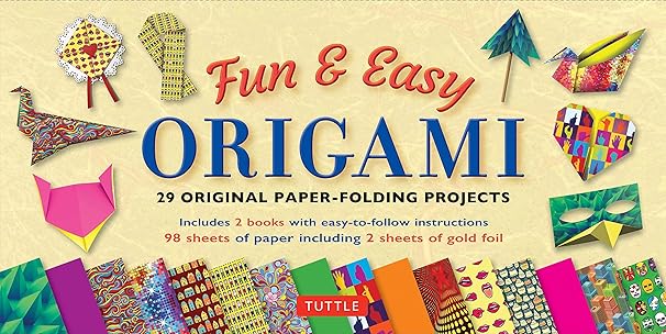 Fun & Easy Origami Kit: 29 Original Paper-folding Projects: Includes Origami Kit with 2 Instruction Books & 98 Origami Papers