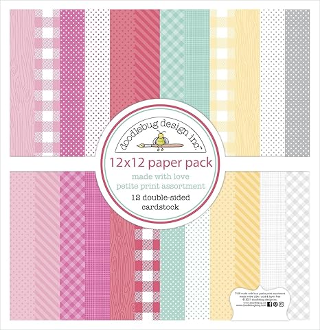 Doodlebug Paper Petite, Made with Love, 12 Designs/1 Each