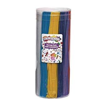 Colorations Colored Pipe Cleaners Multi-Pack, Includes 50 Soft Pipe Cleaners in 12 Colors – Versatile and Easy to Use for DIY Crafts, Ideal for Classroom and Home Learning