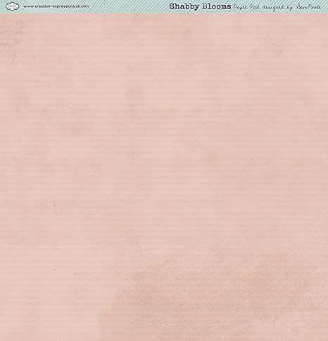 CREATIVE EXPRESSIONS Paper PAD 8X8 Shabby BLM, White