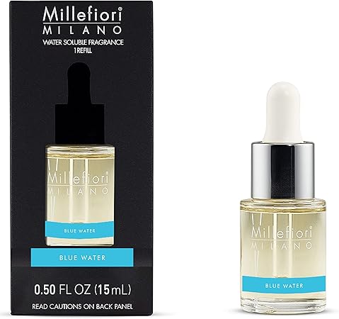 Millefiori Milano Water-Soluble Fragrance, for Hydro Ultrasonic Fragrance Diffusers, Blue Water, 0.51 fl oz (15 ml)