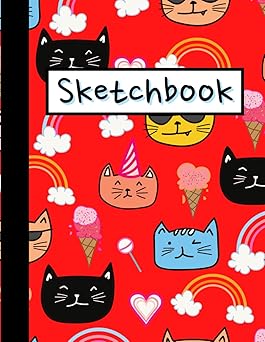 Sketch Book for Kids - Cat Cover: 100 Pages 8.5 x 11 Sketchpad | Large Notebook for Drawing, Journaling, Writing, Crayon Coloring, Painting, Sketching or Doodling | Great Gift for Children