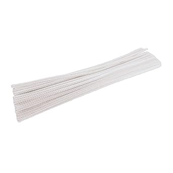 Colorations White Chenille Stem Pipe Cleaners, Pack of 100, Arts & Crafts, Decorating, STEM, Single Color, Activities for Kids, Crafting, Straw Cleaner, DIY