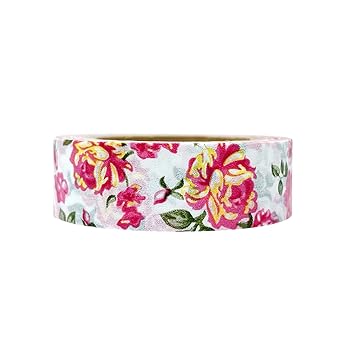 Wrapables Floral & Nature Japanese Washi Masking Tape - Pink Flower Garden