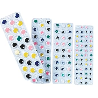 Peel 'n Stick Wiggly Eyes Assortment Pack (Set of 500)