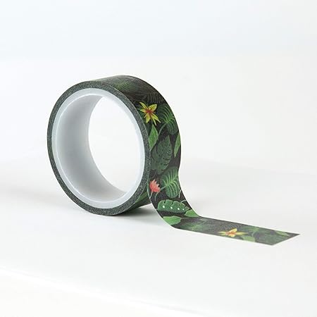 Echo Park Paper Company Decorative Jungle Palms washi tape, green, navy, blue, yellow, red, pink