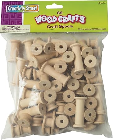 Chenille Kraft 3570 Craft Spool, 1/2 x 2 Inches, Wood