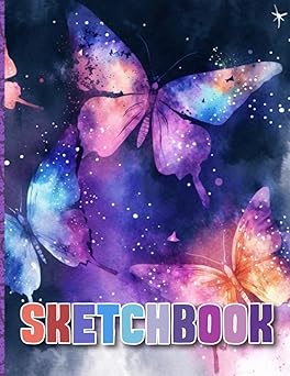 Sketchbook: Watercolor Butterfly, Blank Sketch Book for Kids, Adults, Artist Notebook/Journal for Drawing, Writing, Sketching or Doodling, Blank Paper, 120 Blank Pages, 8.5x11 (Blank Drawing Book)