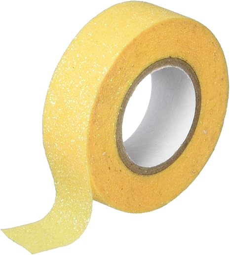 Best Creation GTS011 Glitter Tape, 15mm by 5m, Yellow