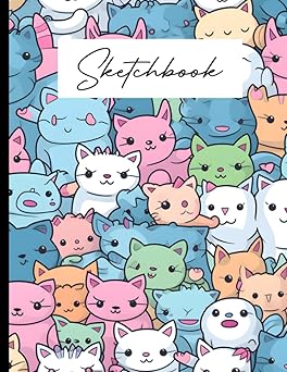 Chibi Kawaii Cats Sketchbook: Adorable Designs of Little Kawaii Cats, Big Size 8.5x11 Inches, 120 Pages