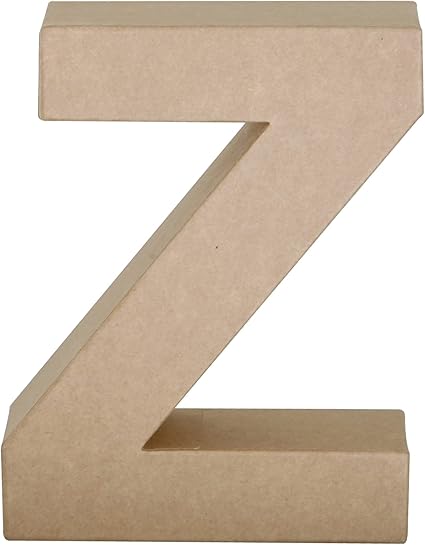 Papier Mache Paper Mache Letter Z, 7