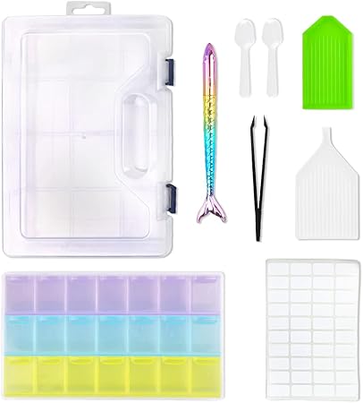 Diamond Painting Tools Kits Accessories Including Pen Storage Containers Trays Paint by Number for Adults