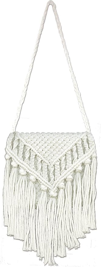 Design Works Crafts Purse Macrame Kit, White