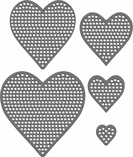 Rhinestone Genie Hearts 003 Magnetic Rhinestone Template, Black