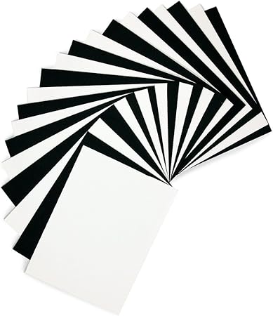 Hygloss Products 40 6x8-Inch Craft Foam Sheets, 6 x 8 Inch, Black and White