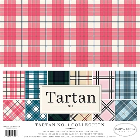 Carta Bella Paper Company Tartan no.1 Collection Kit, None 12-x-12-Inch