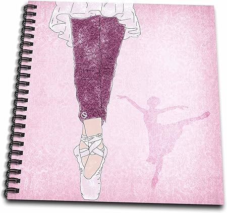 3dRose Ballet Dancer in Pink-Memory Book, 12-inch (db_25898_2)