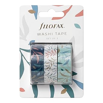 Filofax Accessory, Botanical Collection, Washi Tape, Set of Three Decorative Tapes (B132814)