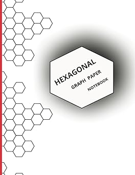 Hexagonal Graph Paper: Hexagon Paper (larg), 200 Sheets, 8.5 x 11 inches. Organic Chemistry & Biochemistry, Role Play Gamers, Quilters, Mosaic and ... “Model: Honeycomb red, Category: Hexagons”