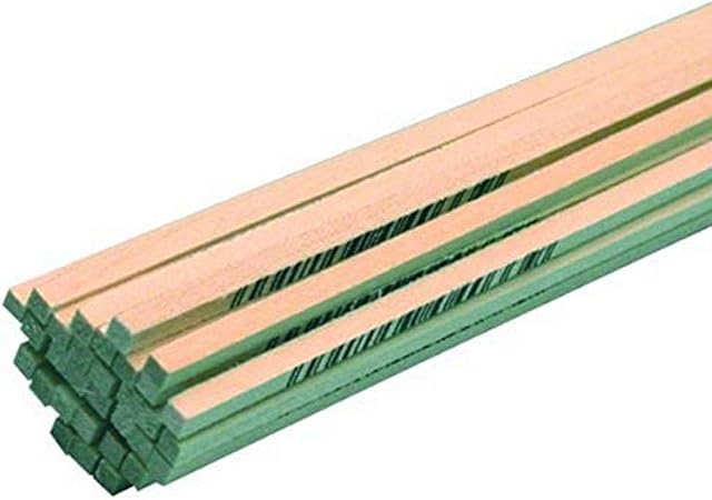 Midwest Products 4033 Micro-Cut Quality Basswood Strip Bundle, 0.09375 by 0.09375 by 24-Inch